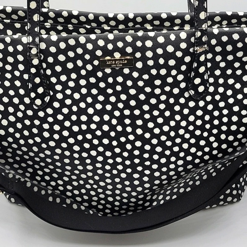 KATE SPADE Musical Dot Diaper Bag Black White - Picture 4 of 16